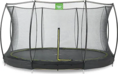 Image de EXIT Silhouette Trampoline ø366cm – avec Filet de sécurité – Enterré – Rond – pour Enfants – Noir