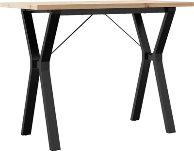 Zdjęcie produktu dla vidaXL Stół do jadalni rama Y 100x50x75,5 cm lite drewno sosnowe i stal