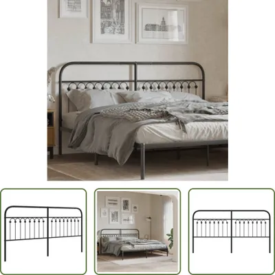 Immagine prodotto di The Living Store Testiera in metallo nero 180 cm