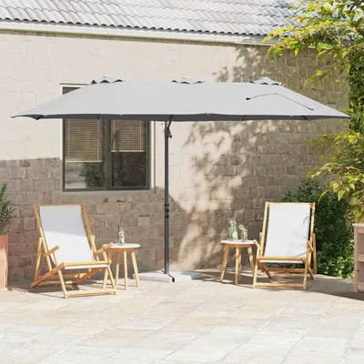 Produktbild von Maison Exclusive - Sonnenschirm Sand 372 x 198 x 243 cm Polyester und Aluminium
