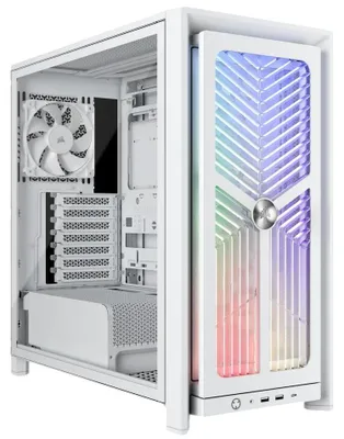 Zdjęcie produktu dla Corsair FRAME 4000X RS White Edition RGB z 4 wentylatorami 120 mm