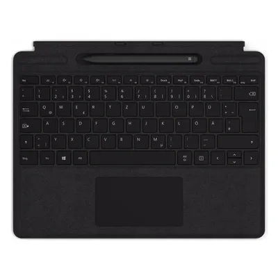 Produktbild von Microsoft Surface Pro X Signature Keyboard with Slim Pen Bundle, QWERTZ, Deutsch, Trackpad, Microsoft, Surface Pro X, Schwarz
