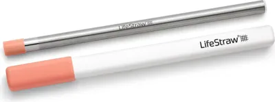 Image de LifeStraw Sip pack de 3, pailles réutilisables en acier inoxydable avec 3 étuis, élimine les microplastiques, les bactéries et les parasites pour les voyages et l'utilisation quotidienne