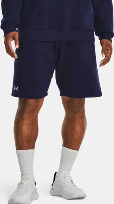 Obrázok produktu pre Under Armour Pánske fleecové šortky Rival - 1379779 , Farba:Dark blue, Textil:M