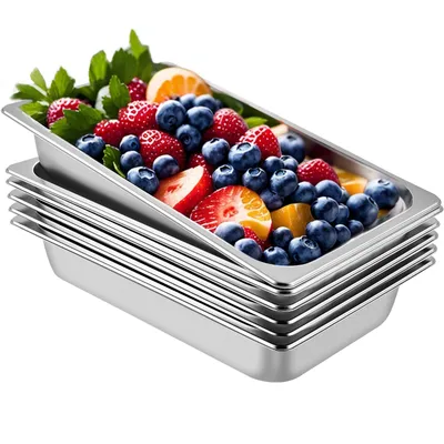 Zdjęcie produktu dla Vevor Komercyjny Pojemnik Ze Stali Nierdzewnej 6 Szt 537X330X90Mm Na