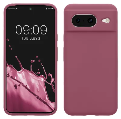 Produktbild von kwmobile Handyhülle für Google Pixel 8 Hülle, für Pixel 8 Case - Hülle Silikon - kabelloses Laden - Orchidee Violett