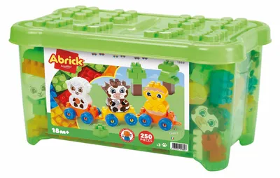 Produktbild von Ecoiffier Abrick Bauernhoftiere Bausteinzug – 250 Teile