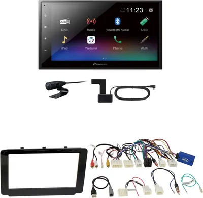 Produktbild von Pioneer DMH-A340DAB USB Bluetooth MP3 USB Einbauset für Toyota Hilux 2016-2019