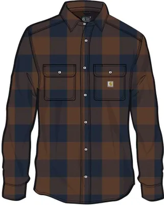 Produktbild von Carhartt Herren Shirt Long-Sleeve Plaid Shirt | 107013, Farbe:red duck, Größe:L