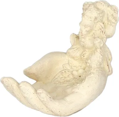 Immagine prodotto di Scultura a mano di Ganesha - Decorazione per la stanza, portasapone, bastoncini d'incenso - Elefante bianco