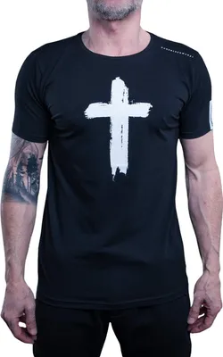 Produktbild von Dunkelschwarz T-Shirt DS-1 CROSS black - S