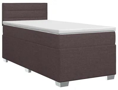 Obrázok produktu pre vidaXL Box spring posteľ s matracom tmavohnedá 90 x 190 cm látka
