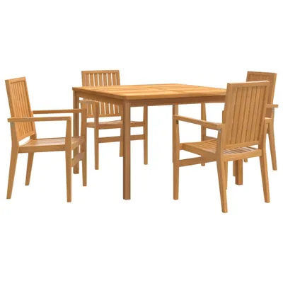 Immagine prodotto di vidaXL Set da pranzo da giardino in teak massiccio da 5 pezzi