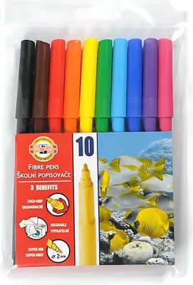 Obrázek produktu pro KOH pera s vláknovým hrotem fish 2 mm hrot 10 PP pouzdro