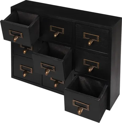 Produktbild von 9 Schubladen Truhen und Schränke Aufbewahrungsbox Schwarz Schreibtisch Schublade Organizer