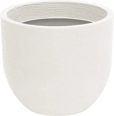 Obrázok produktu pre Plastový kvetináč, biely, priemer 495 mm x výška 45 cm, objem 51 litrov, určený na vonkajšie použitie
