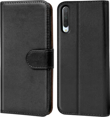 Produktbild von Conie Klapp Tasche für Xiaomi Mi A3 Kartenfach Rundumschutz Hülle in Schwarz