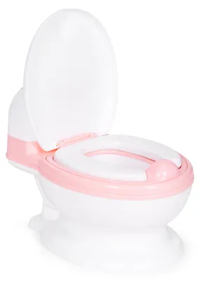 Imagen del producto de EcoToys HA-P05: Orinal con inserto removible para el asiento del inodoro, con tapa, color rosa