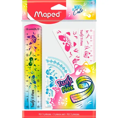 Image de maped 981828 maped Geometrie-/Zeichenset TWIST'nFLEX MINI CUTE farbsortiert