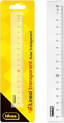 Produktbild von Idena 602052 Lineal, 16 cm aus Kunststoff, transparent