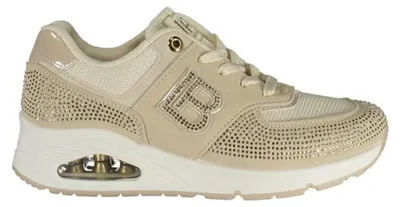 Produktbild von Eleganter Damensneaker Beige mit Strass und Komfortsohle