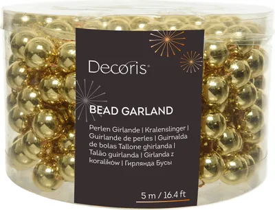 Productafbeelding van Parelketting, 14 mm x 5 meter, kunststof - lichtgoud