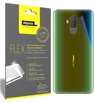Produktbild von 3x Ulefone T2 Rückseite Schutzfolie Folie, 100% Displayabdeckung, dipos Flex
