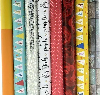 Produktbild von Geschenkpapier - Sortiment mit 5 XXL-Rollen – insgesamt 15 Meter