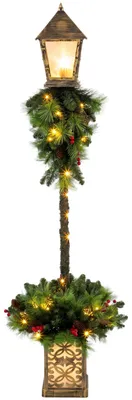 Produktbild von Outsunny Weihnachts-Straßenlaterne mit 50 LEDs und 159 PVC-Zweigspitzen