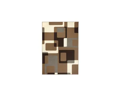 Produktbild von Kurzflor Teppich Retro Braun / Beige, Größe:160x230 cm