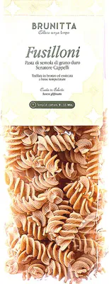 Produktbild von Brunitta Fusilloni Senatore Cappelli – Italienische Hartweizenpasta aus Salento, bronzegezogen, langsam getrocknet – 6 x 500 g