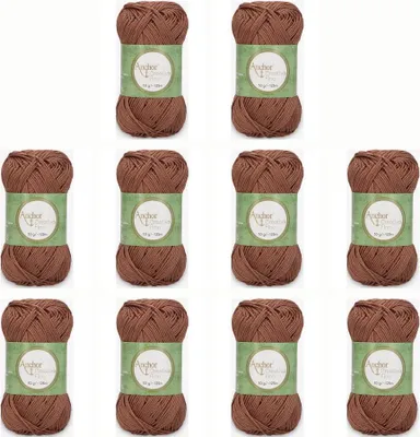 Productafbeelding van 10 bollen Anchor Creativa Fino – 100% katoengaren voor haken en breien (kleur 00438)
