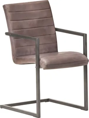 Immagine prodotto di vidaXL Sedia a sbalzo 4 pz. Vera pelle marrone