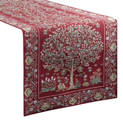 Zdjęcie produktu dla Bieżnik gobelinowy 45x140 cm czerwony na stół