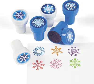 Produktbild von Kinderstempel Schneekristall Eiskristall mit 6 verschiedenen Motiven