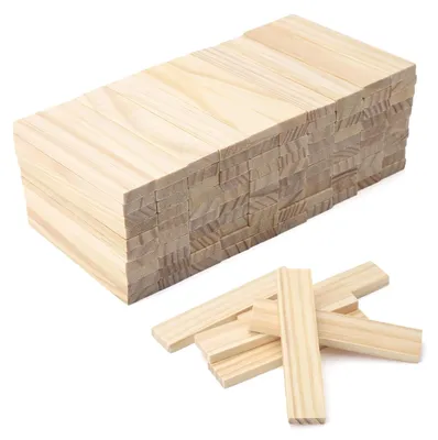 Imagen del producto de Bloques de madera, 100 unidades, 100 x 20 x 7 mm, para proyectos de bricolaje
