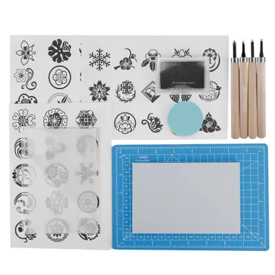 Produktbild von Stempel-Schnitzset, gemischtes Werkzeug-Set, Handskulptur, DIY Stempel-Schnitzwerkzeug für Druckgrafik