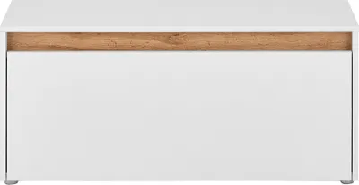 Produktbild von Garderoben Schuhbank in weiß mit Eiche CRISP-61