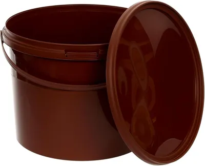 Produktbild von BenBow Eimer mit Deckel 100x 10 Liter Braun - BSR-, Luftich, Lebensmittelecht, BRC-, auslaufsicher- leer