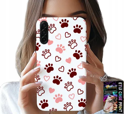 Immagine prodotto di Custodia per Samsung Galaxy A17 5G - Zampe di cane su sfondo bianco, cane, gatto, orsacchiotto