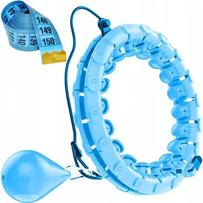 Immagine prodotto di Hula hoop dimagrante con rilievi massaggianti 50 cm blu + metro 150 cm