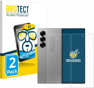 Produktbild von 2x Für Samsung Galaxy Z Fold 6 5G (Display+Rückseite) Schutzfolie BROTECT Displayschutz Display Schutz Folie Klar Transparent