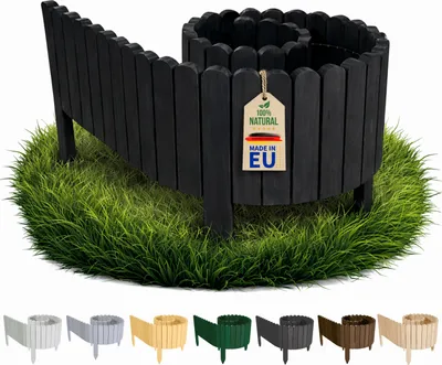 Immagine prodotto di Floranica Bordo Giardino Flessibile  30 x 200 cm Nero Bordi Aiuole Legno Rollborder Bordura per Giardino Palizzata