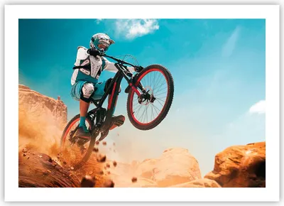Produktbild von Poster - Poster ohne Rahmen - Fahrrad Sport Helm - 70x50 cm - Wand Bild - Wanddeko - Wandbilder - Kunstposter - Wandposter - Bilder - Kunstdruck - Wanddekoration - Wandbild - P2XAA70x50-4098