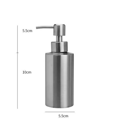 Produktbild von Seifenspender aus Edelstahl, Flüssigseifenspender, Handseifenspender mit Pumpe für Küche, Bad und Waschbecken (Silber matt),250ml