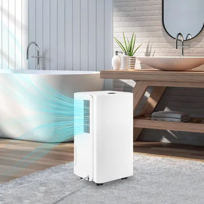 Image de Jayseuw Déshumidificateur d'air électrique 16L/24h, déshumidificateur avec écran LED, minuterie - contre l'humidité, séchage du linge, dégivrage, arrêt automatique, tuyau d'évacuation, taille de la pièce env. 25 m²