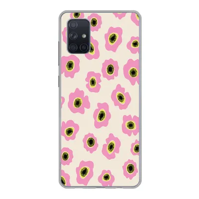 Produktbild von MuchoWow® Handyhülle Schutzhülle Hülle für Samsung Galaxy A71 Blume - Muster - Abstrakt Silikon Softcase Handy Hülle - Kartenbesitzer - Geburtstag Teenager