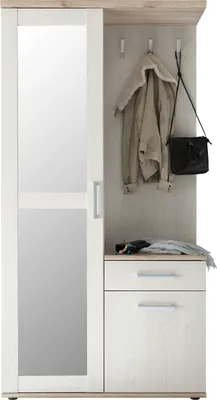 Produktbild von ROMANCE Flurgarderoben Set in Sibiu Lärche Optik, San Remo - Stylishe Kompaktgar