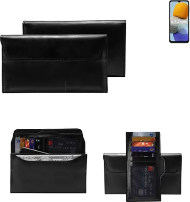 Produktbild von K-S-Trade Handy Hülle kompatibel mit Samsung Galaxy M23 Schutz Hülle Tasche Schutz Case Handytasche Kunstleder schwarz, 1x