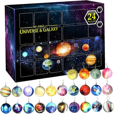 Produktbild von Adventskalender 2026: 24 Tage bis Weihnachten. Adventskalender mit dem Thema "Kosmische Galaxie" und "Planet"